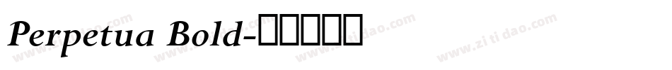 Perpetua Bold字体转换